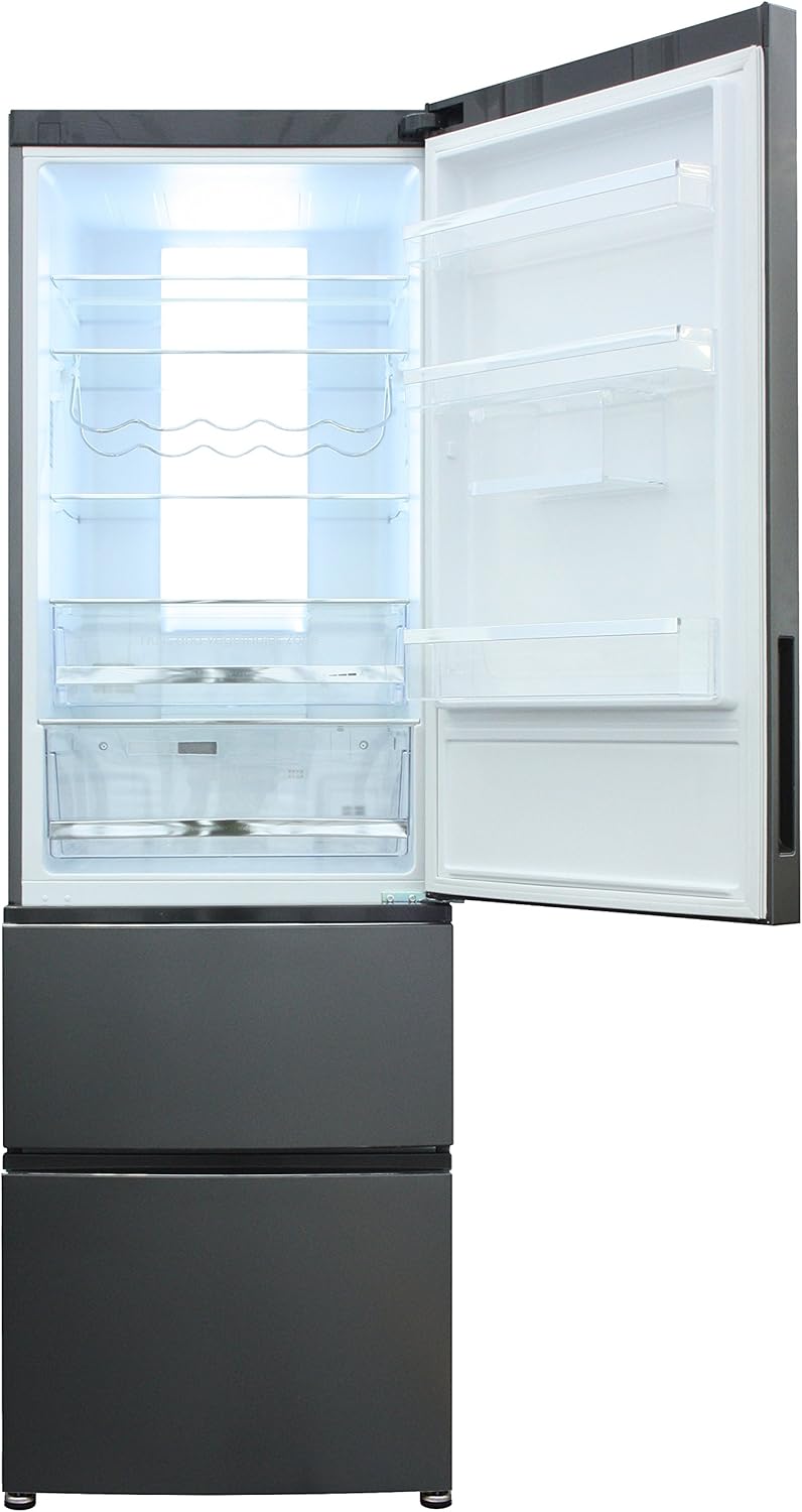 Haier Réfrigérateur/Congélateur A2FE735CFJ - Efficacité énergétique A++ - Hauteur : 190 cm - Capacité : 347 l - Tiroirs de congélation 3D - Aspect acier inoxydable.