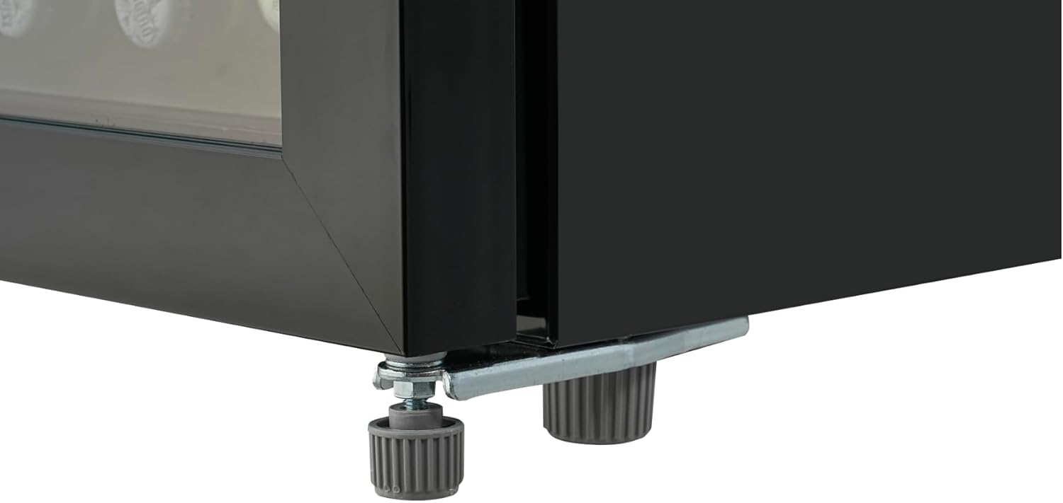 METRO Professional Réfrigérateur à boissons GPC1088, métal/verre, 43 x 49 x 83 cm, 88 L, réfrigération statique, noir