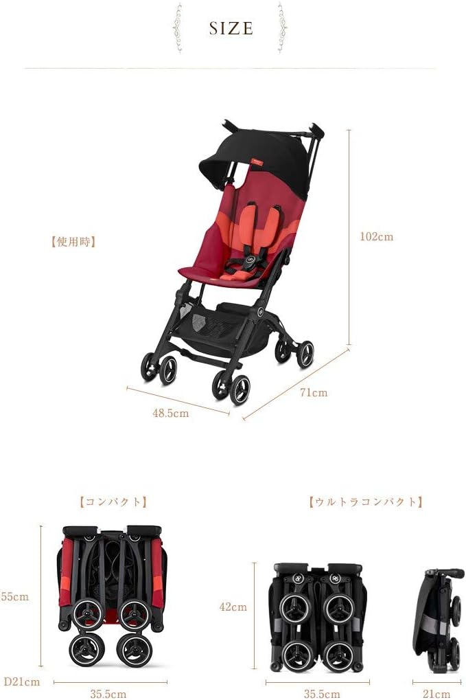 gb Gold Poussette Pockit+ All Terrain, Ultra-compacte, De 6 mois jusqu'à 22 kg (4 ans env.), Night Blue