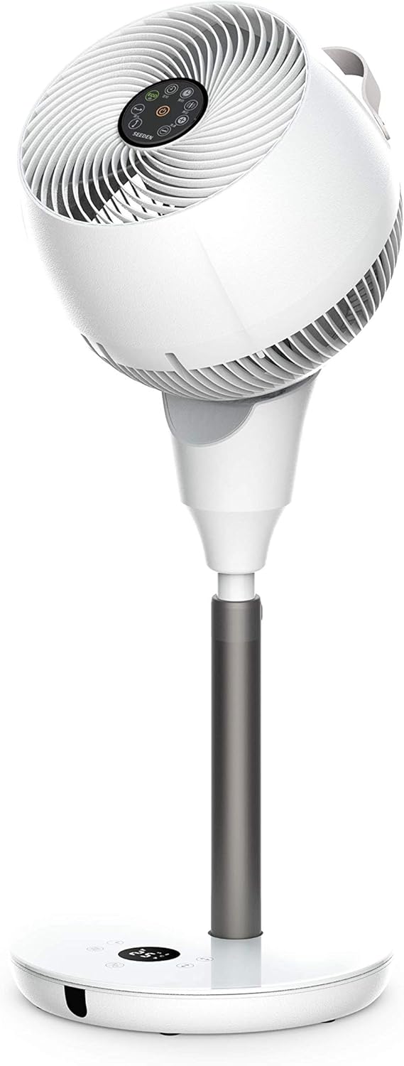 Meaco MeacoFan 1056 Circulateur d'air pour chambre à coucher, ventilateur de bureau, faible bruit, économie d'énergie, refroidissement dans toute la pièce - Blanc