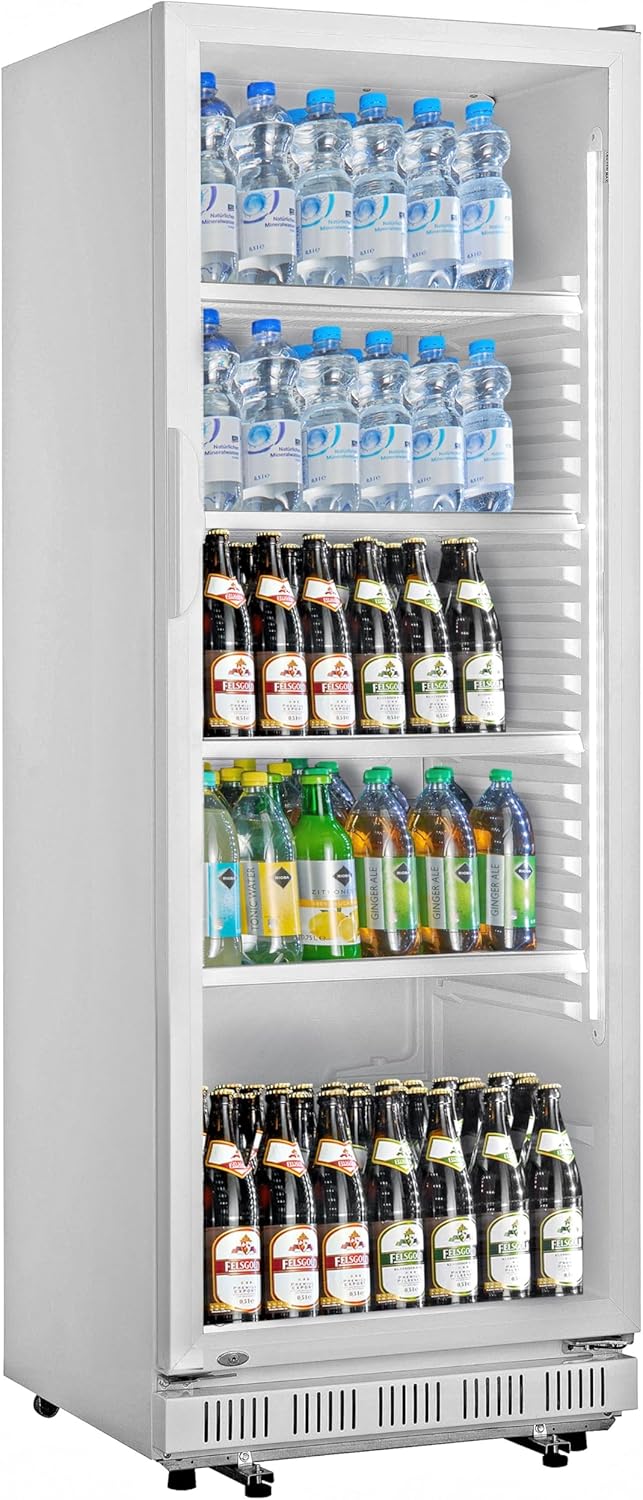 METRO Professional Réfrigérateur à Boissons GSC2360B, Acier/Verre, 62 x 63.6 x 175.3 cm, 347 L, avec Serrure, Noir