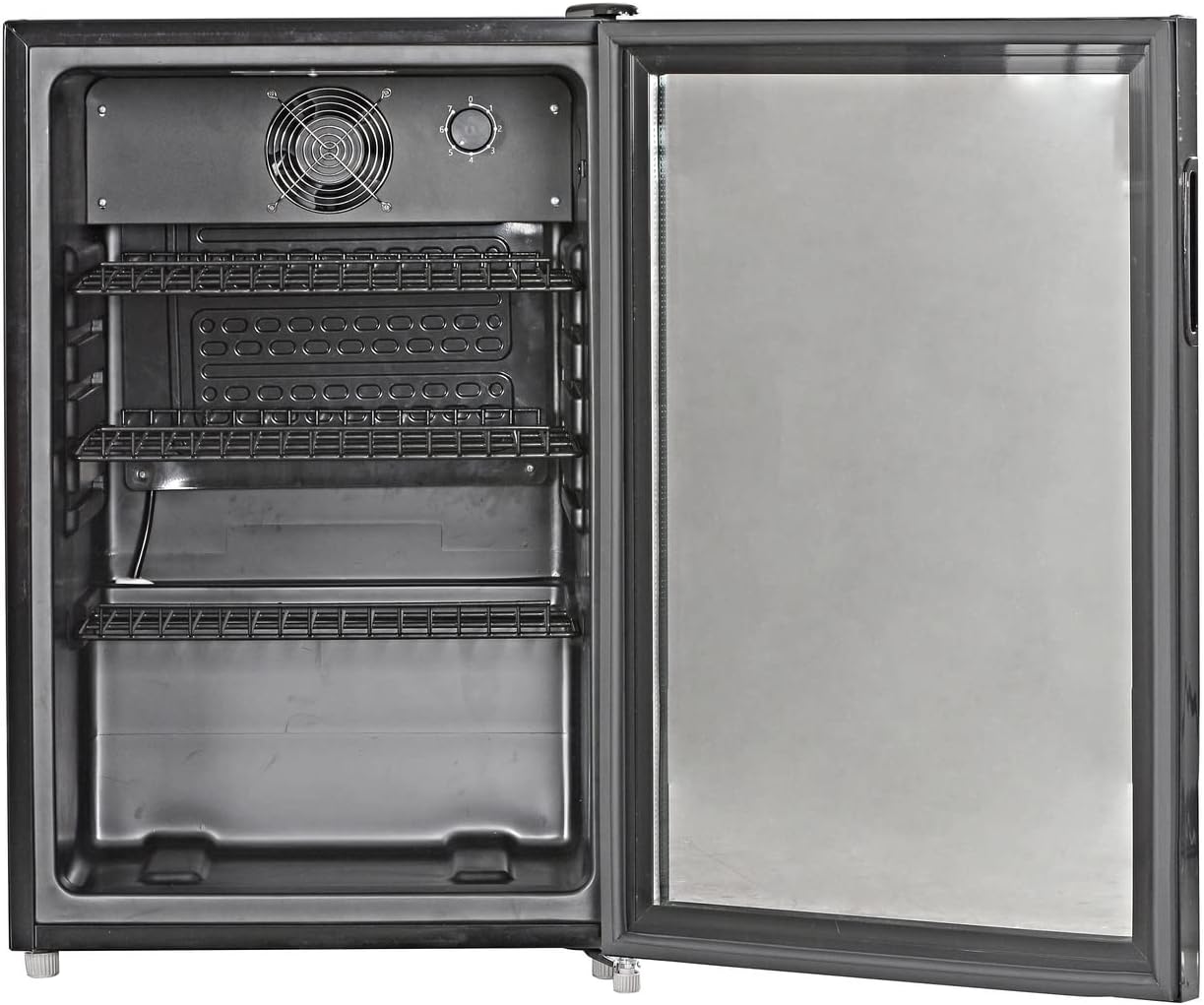 METRO Professional Réfrigérateur à boissons GPC1088, métal/verre, 43 x 49 x 83 cm, 88 L, réfrigération statique, noir