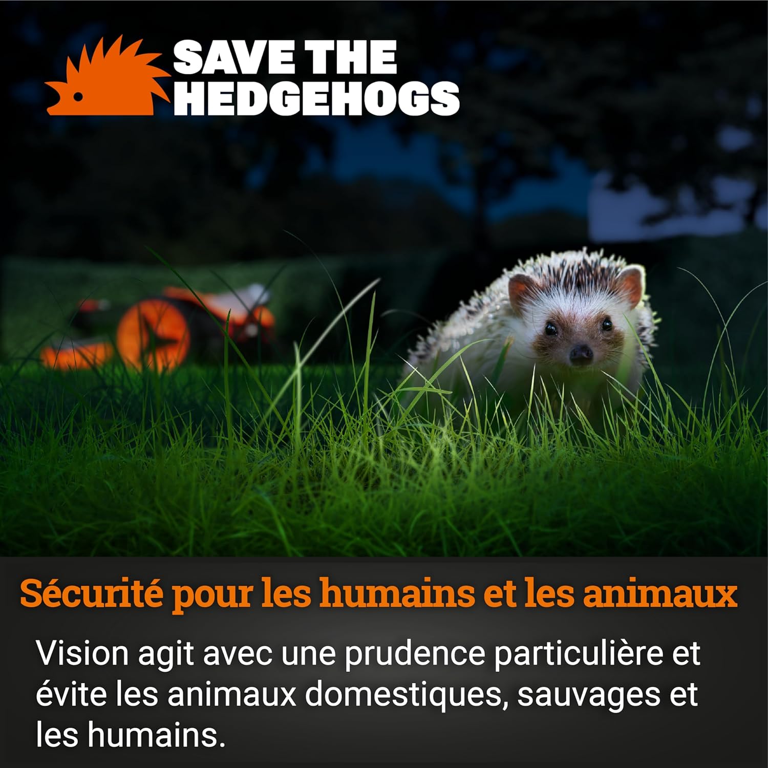 WORX LANDROID Vision WR206E.1, Robot Tondeuse sans Fil périphérique 600 m² Surf.Max 700 m², Installation en 30 Min, Caméra 4K + IA Adaptative, évite Tous Les Obstacles, Coupe des Bordures, Multizone