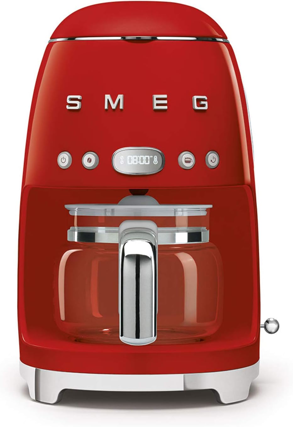 Smeg, Machine à Café Filtre DCF02PBEU, Fonction Arôme et Autostart, Carafe en Verre Jusqu'à 12 Tasses, 2 Niveaux d'Intensité, Mode Maintien au Chaud, 1050 W, Bleu Clair Pastel