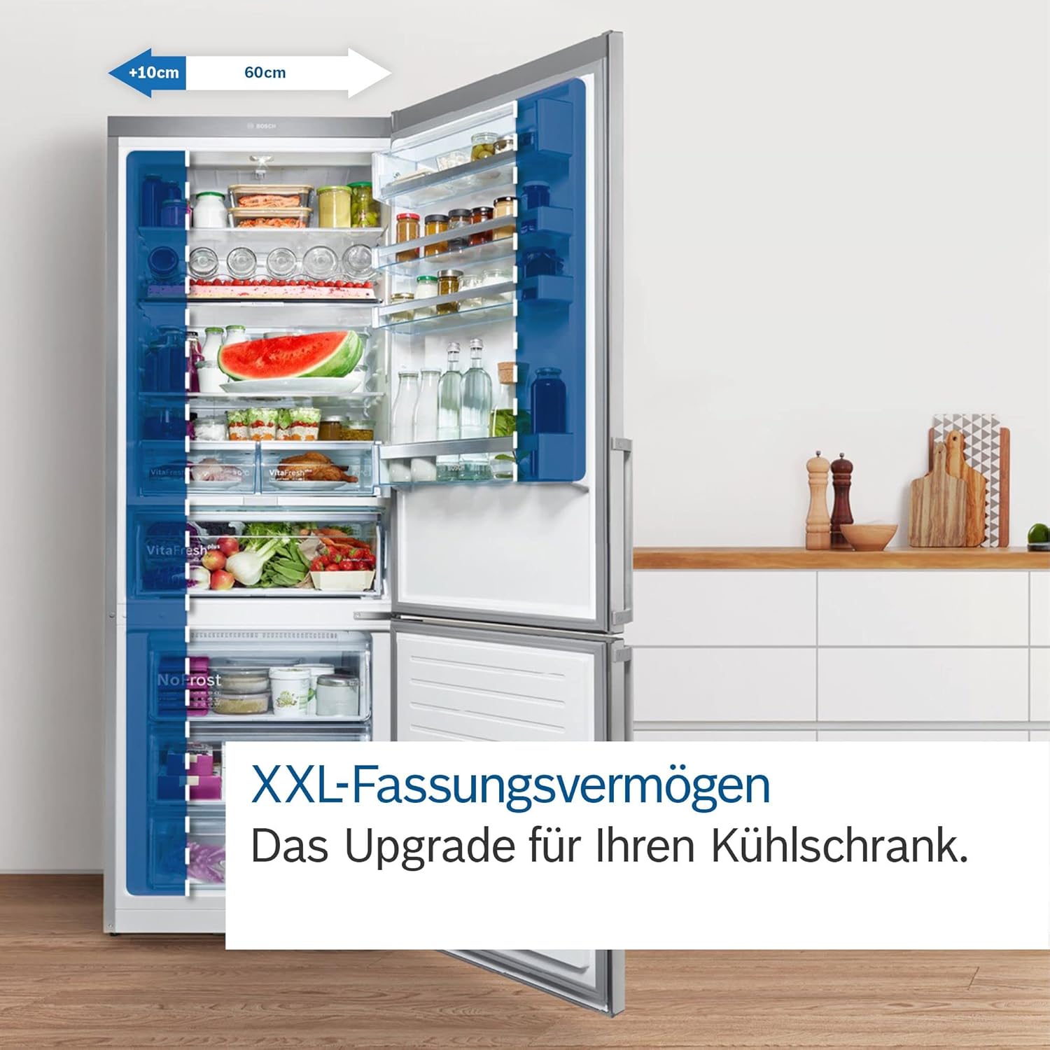 Bosch KGN39AIAT, Série 6, Réfrigérateur combiné pose-libre, 363 L, 203 x 60 (H x L), Inox anti trace de doigts