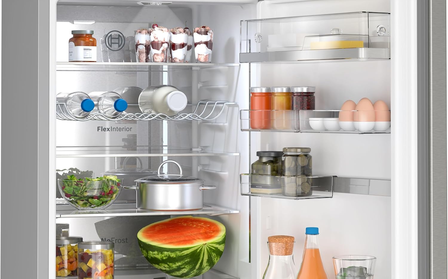 Bosch KGN39AIAT, Série 6, Réfrigérateur combiné pose-libre, 363 L, 203 x 60 (H x L), Inox anti trace de doigts