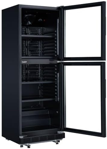 METRO Professional Réfrigérateur à Boissons GSC2360B, Acier/Verre, 62 x 63.6 x 175.3 cm, 347 L, avec Serrure, Noir