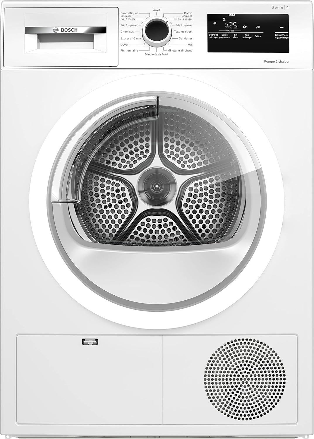 Bosch Electroménager Sèche-linge pompe à chaleur WTH83V13FR - Série 4-8 kg - 112 L - Design AntiVibration - Blanc, Blanche