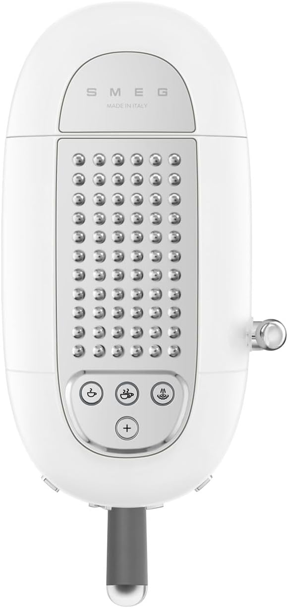 Smeg, Machine à Café Expresso Manuelle ECF02CREU, Système Thermoblock et Buse Vapeur, 4 Fonctions Expresso, Plateau Amovible, Porte Filtre, Réservoir d'Eau 1 L, Dimensions Compactes, 1350W, Crème