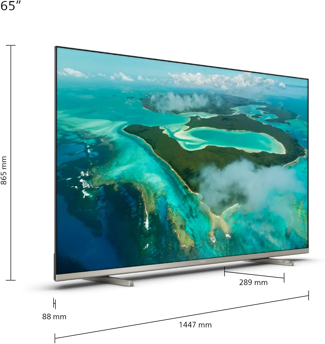 Philips 43PUS7609 Smart TV LED 4K - Écran 43 Pouces avec Plate-Forme Pixel Precise Ultra HD Titan OS et Son Dolby Atmos, Fonctionne avec Alexa et l’Assistant Vocal Google - Gris Anthracite