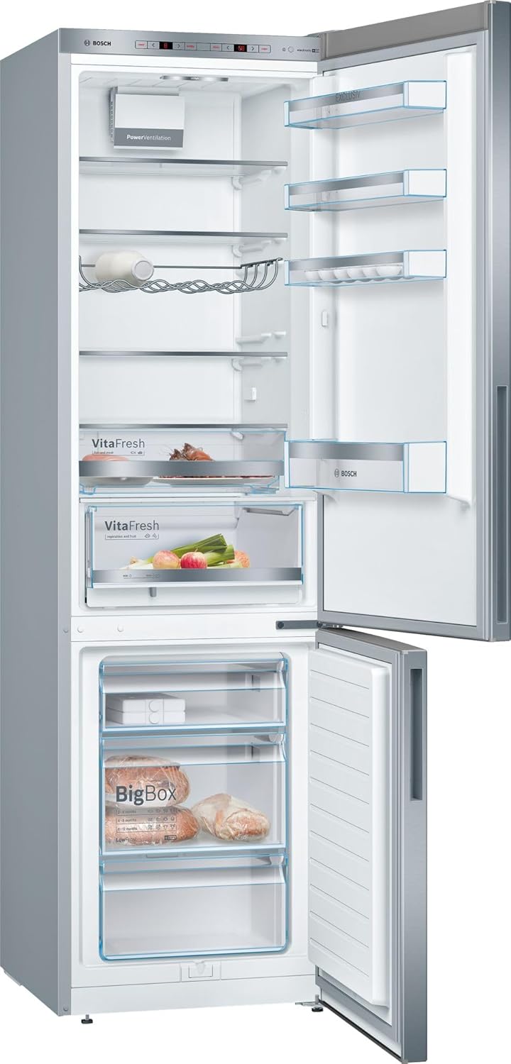 Bosch KGN39AIAT, Série 6, Réfrigérateur combiné pose-libre, 363 L, 203 x 60 (H x L), Inox anti trace de doigts