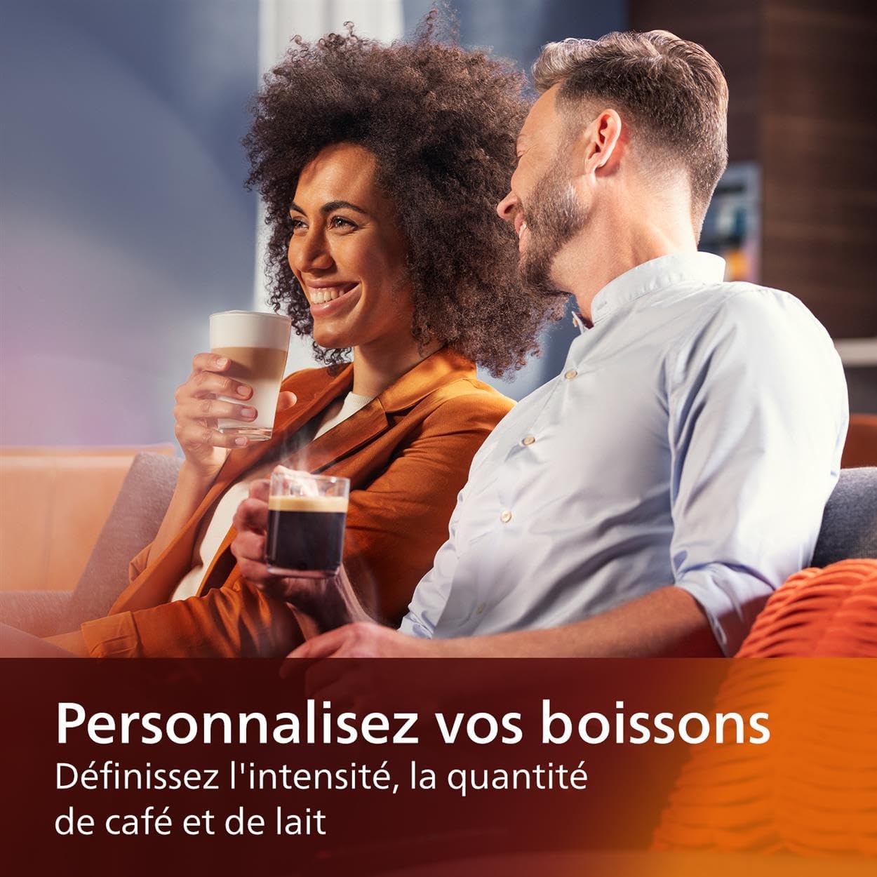 Philips Machine à Expresso Entièrement Automatique 5500 Series–20 Boissons Chaudes et Glacées, Carafe LatteGo Facile à Nettoyer, SilentBrew 40% Plus Silencieuse, QuickStart, Noir et Argent (EP5546/70)