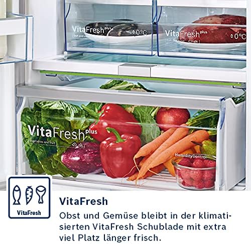 Bosch KGN39AIAT, Série 6, Réfrigérateur combiné pose-libre, 363 L, 203 x 60 (H x L), Inox anti trace de doigts