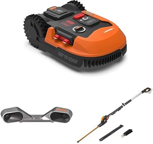 WORX LANDROID Vision WR206E.1, Robot Tondeuse sans Fil périphérique 600 m² Surf.Max 700 m², Installation en 30 Min, Caméra 4K + IA Adaptative, évite Tous Les Obstacles, Coupe des Bordures, Multizone