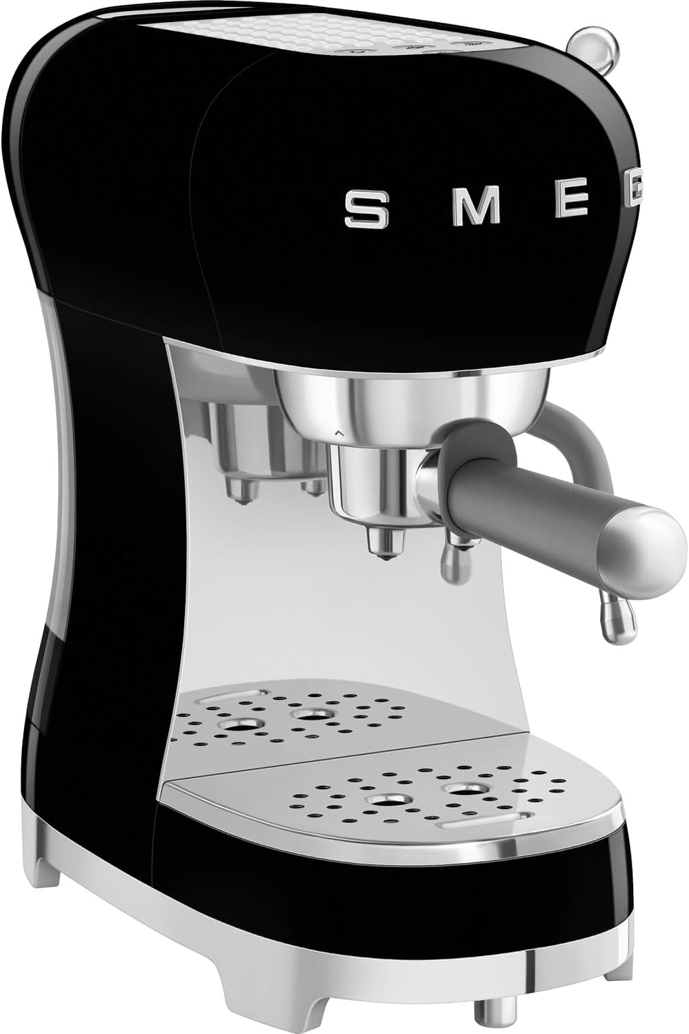 Smeg, Machine à Café Expresso Manuelle ECF02CREU, Système Thermoblock et Buse Vapeur, 4 Fonctions Expresso, Plateau Amovible, Porte Filtre, Réservoir d'Eau 1 L, Dimensions Compactes, 1350W, Crème