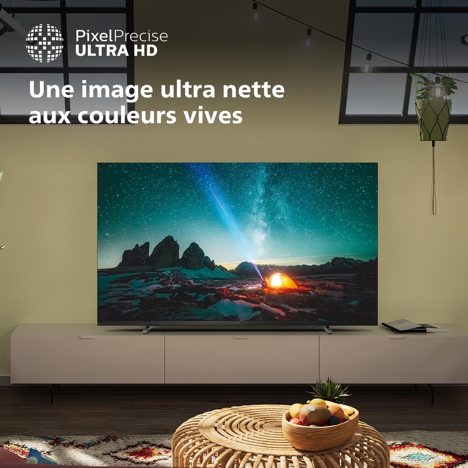 Philips 43PUS7609 Smart TV LED 4K - Écran 43 Pouces avec Plate-Forme Pixel Precise Ultra HD Titan OS et Son Dolby Atmos, Fonctionne avec Alexa et l’Assistant Vocal Google - Gris Anthracite