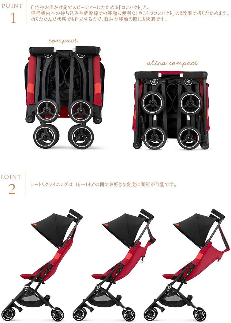 gb Gold Poussette Pockit+ All Terrain, Ultra-compacte, De 6 mois jusqu'à 22 kg (4 ans env.), Night Blue