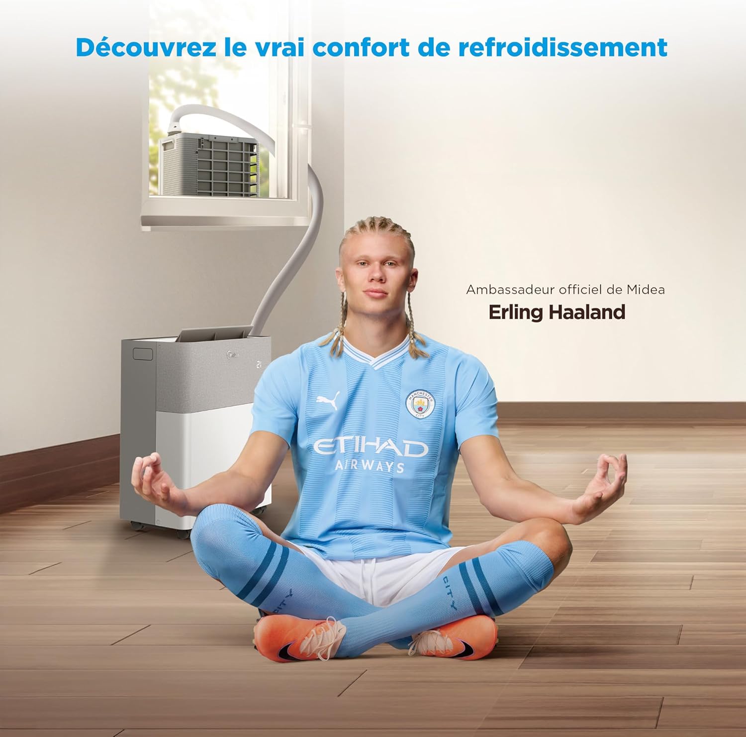 MIDEA Climatiseur PortaSplit Mobile Silencieux 4-in-1| 12000 BTU | Chauffage et Climatisation Portable Prêt à Poser 3,5kW- Clim Mobile avec rafraîchisseur, déshumidificateur, chauffage,ventilateur