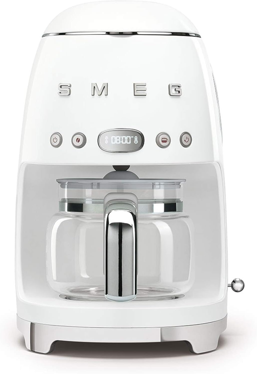 Smeg, Machine à Café Filtre DCF02PBEU, Fonction Arôme et Autostart, Carafe en Verre Jusqu'à 12 Tasses, 2 Niveaux d'Intensité, Mode Maintien au Chaud, 1050 W, Bleu Clair Pastel