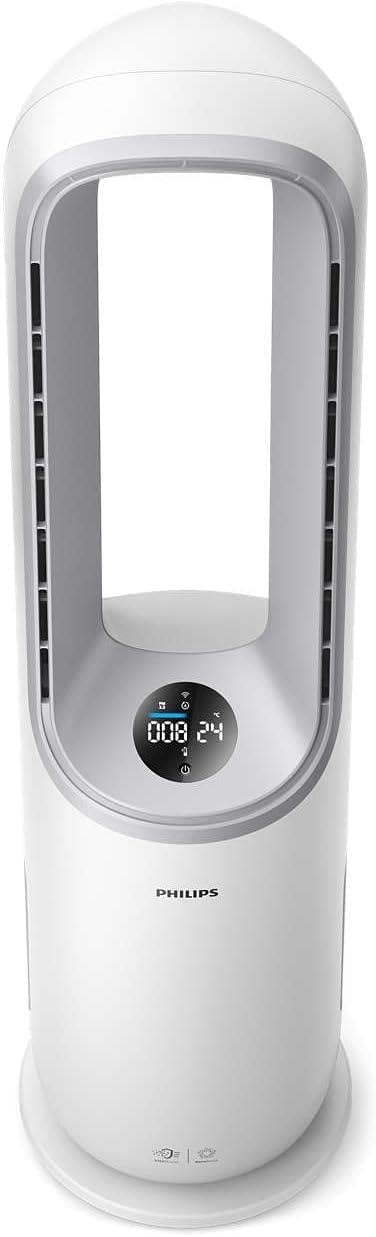Philips Air Performer 3-en-1 : Purificateur, Chauffage & Ventilateur Rafraîchisseur – Nettoie 70m², Élimine 99,97% des Allergènes et Polluants. Filtre HEPA, Capteurs Intelligents, App (AMF870/15)