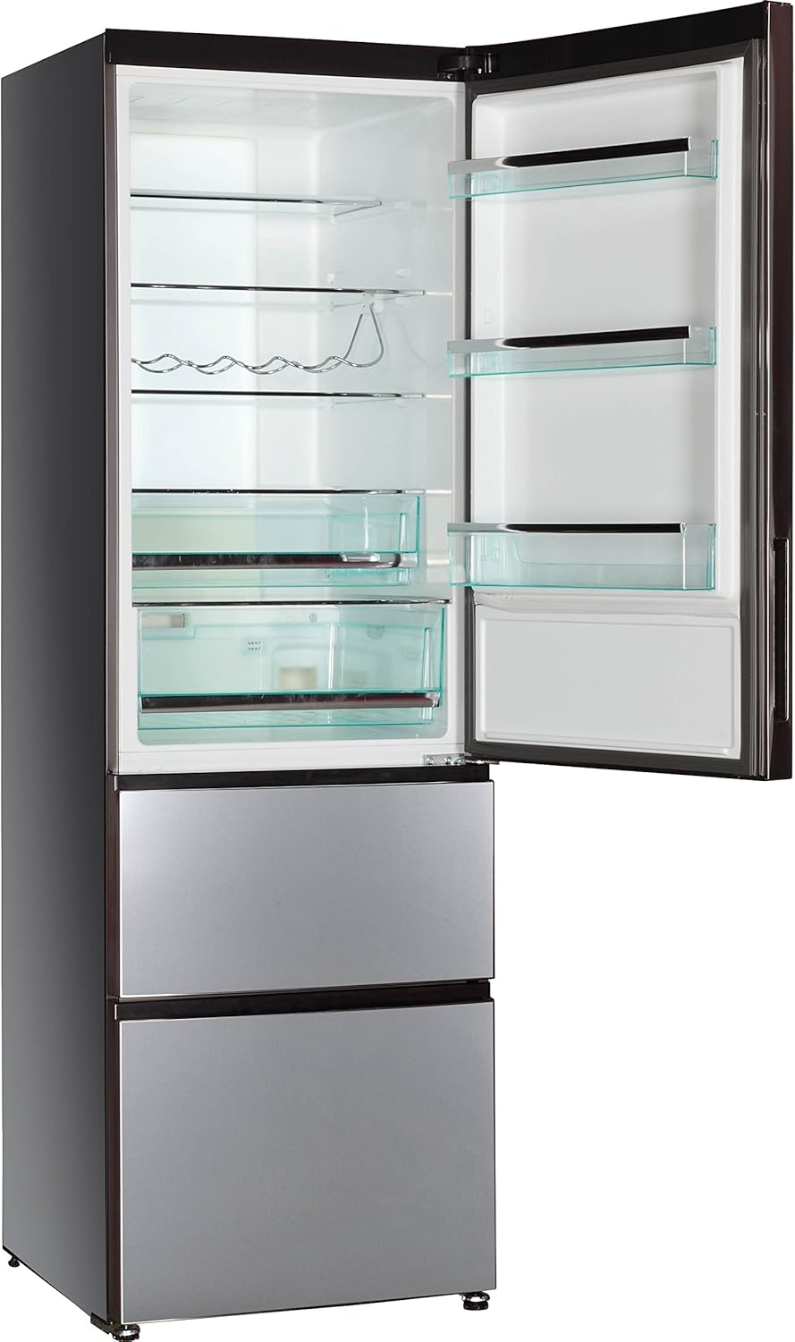 Haier Réfrigérateur/Congélateur A2FE735CFJ - Efficacité énergétique A++ - Hauteur : 190 cm - Capacité : 347 l - Tiroirs de congélation 3D - Aspect acier inoxydable.