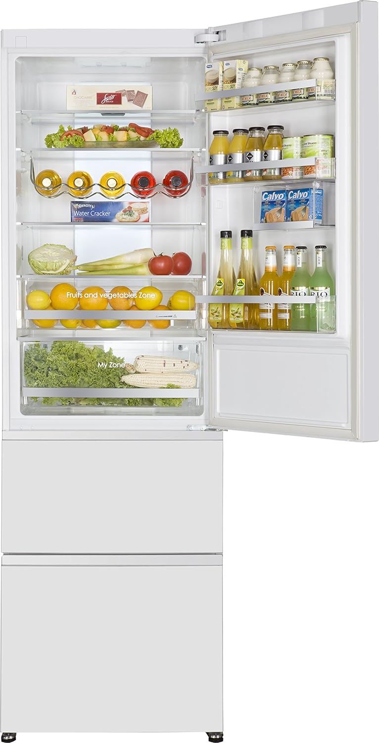 Haier Réfrigérateur/Congélateur A2FE735CFJ - Efficacité énergétique A++ - Hauteur : 190 cm - Capacité : 347 l - Tiroirs de congélation 3D - Aspect acier inoxydable.