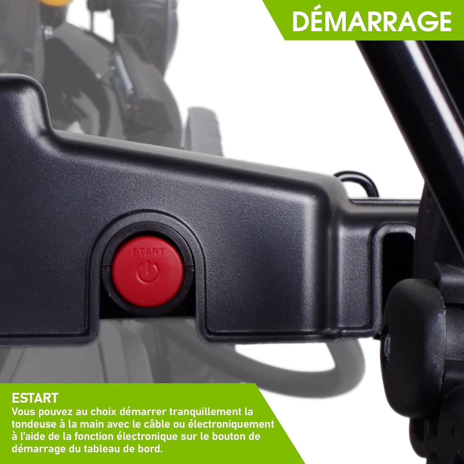 BRAST tondeuse thermique 3 roues TRIKE E-START 224cc 53cm tractée démarrage électrique mulching 4en1 capot en tôle en acier 60l - moteur 4 temps de la marque française GT reglable