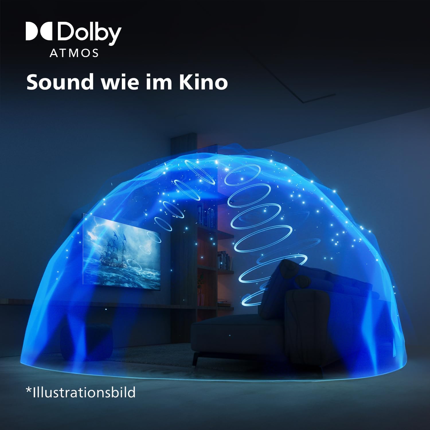 Philips 43PUS7609 Smart TV LED 4K - Écran 43 Pouces avec Plate-Forme Pixel Precise Ultra HD Titan OS et Son Dolby Atmos, Fonctionne avec Alexa et l’Assistant Vocal Google - Gris Anthracite