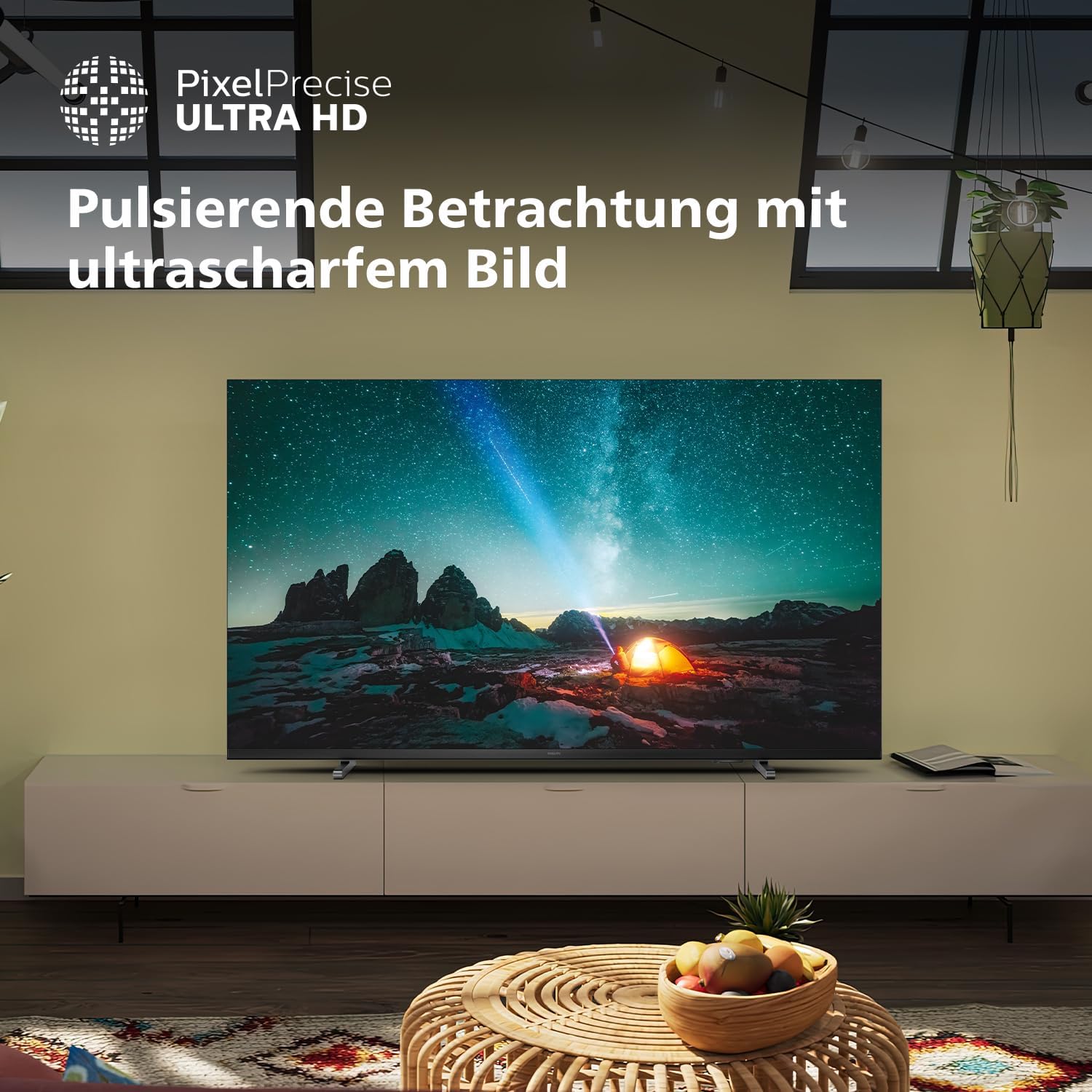 Philips 43PUS7609 Smart TV LED 4K - Écran 43 Pouces avec Plate-Forme Pixel Precise Ultra HD Titan OS et Son Dolby Atmos, Fonctionne avec Alexa et l’Assistant Vocal Google - Gris Anthracite