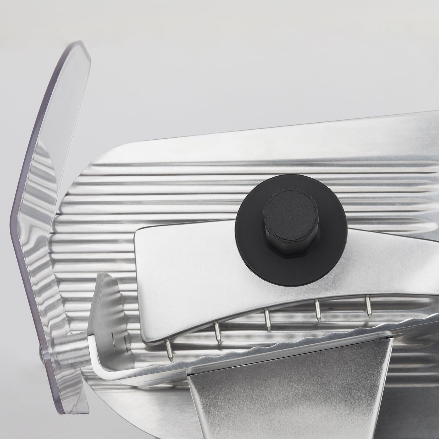 H.Koenig Trancheuse électrique à viande MSX254, charcuterie, professionnelle, précise,coupe 0-12 mm,lame 25 cm,aiguiseur intégré,large plateau,282 rpm, Rouge