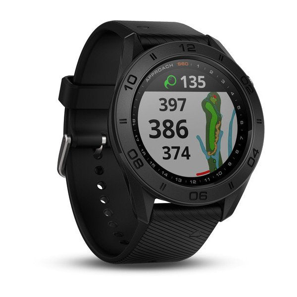 Garmin Approach S60 Montre de golf à écran tactile noir, activée par GPS
