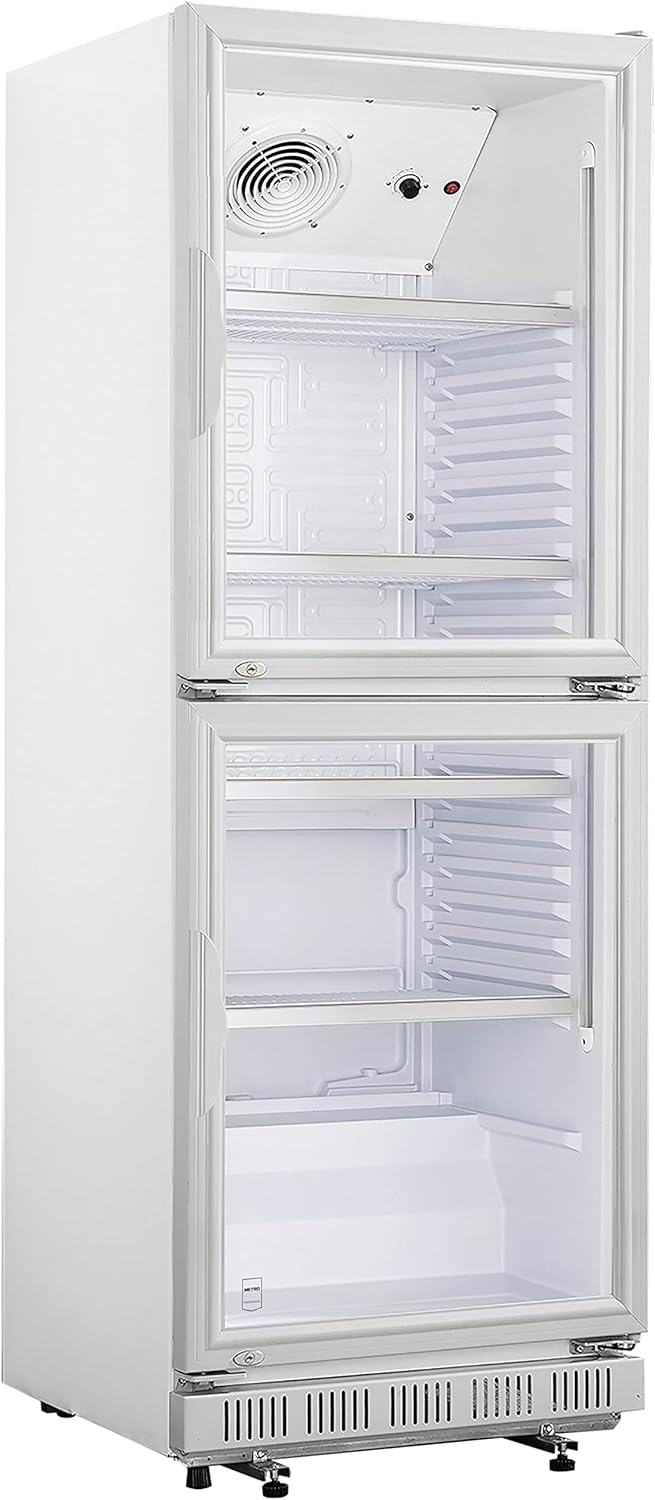 METRO Professional Réfrigérateur à Boissons GSC2360B, Acier/Verre, 62 x 63.6 x 175.3 cm, 347 L, avec Serrure, Noir