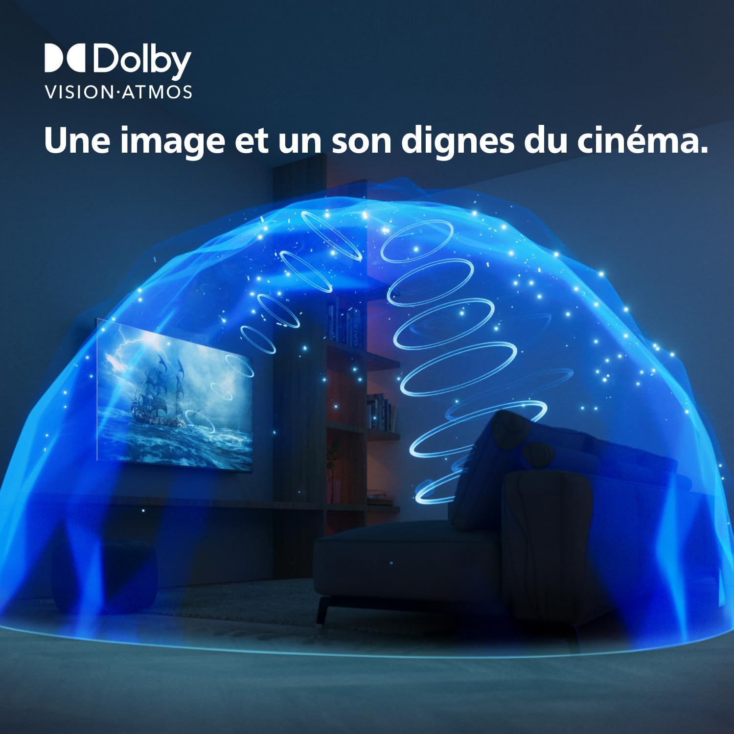 Philips 43PUS7609 Smart TV LED 4K - Écran 43 Pouces avec Plate-Forme Pixel Precise Ultra HD Titan OS et Son Dolby Atmos, Fonctionne avec Alexa et l’Assistant Vocal Google - Gris Anthracite