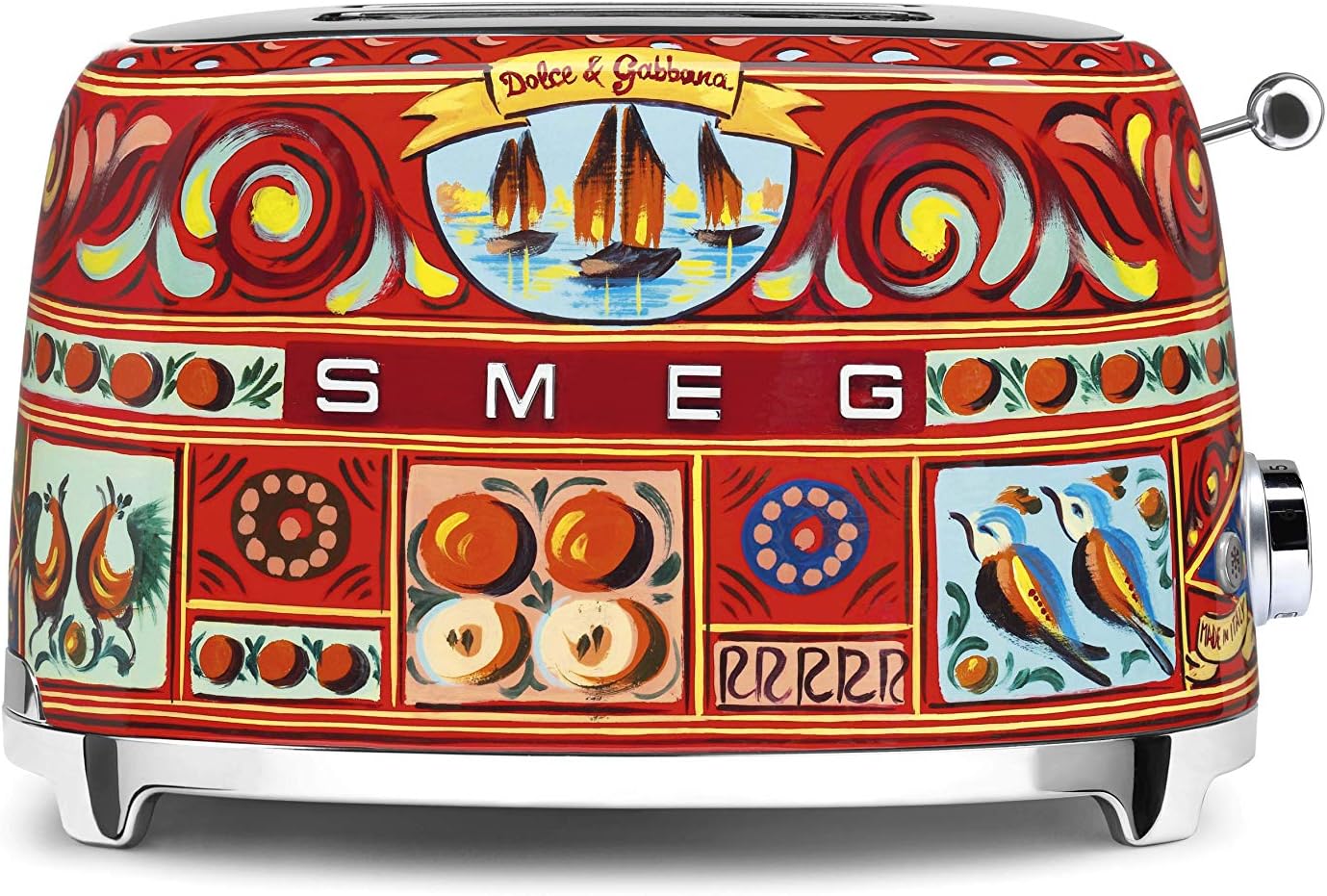 Smeg, Grille-pain 2 Tranches TSF01BLEU, 2 Fentes 36 mm, 6 Niveaux de Brunissage, Fonction Chauffage, Décongélation et Bagel, Éjection Automatique du Pain, Ramasse Miettes, 950 W, Noir