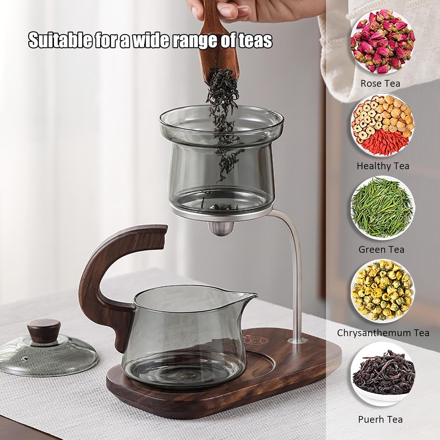 All-in-One Semi-Automatic Glass Tea Set - RORA