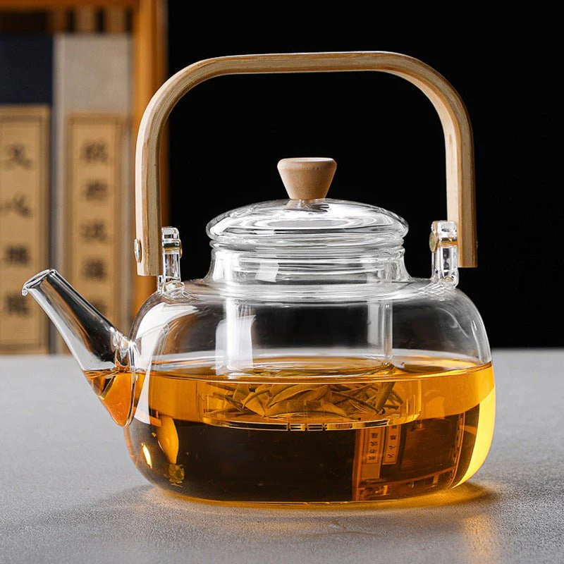 Heat Borosilicate Glass Tea Pot with Removable Infuser for Loose Leaf Tea - RORA