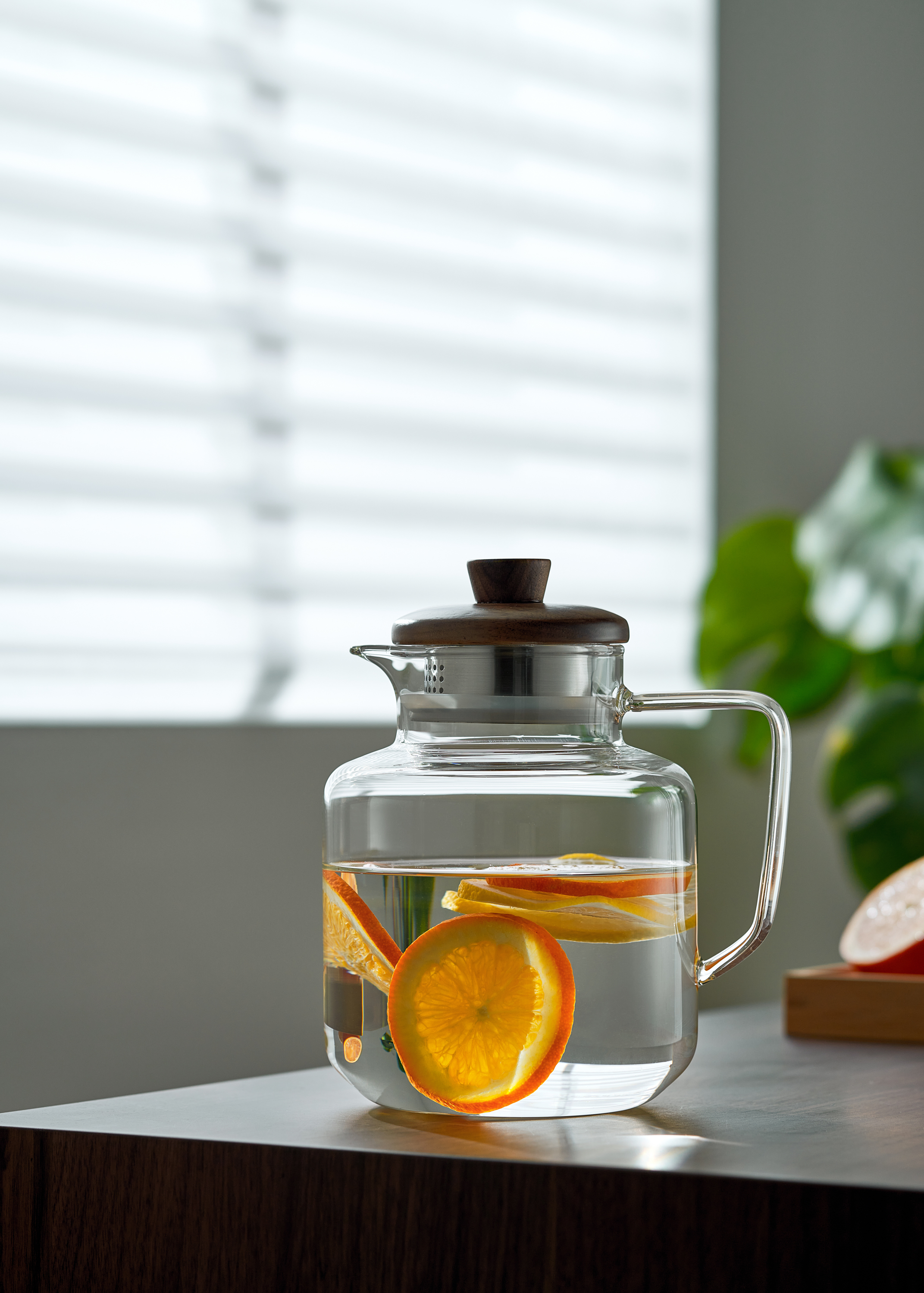 Heat Borosilicate Glass Tea Pot with Wooden Lid - RORA