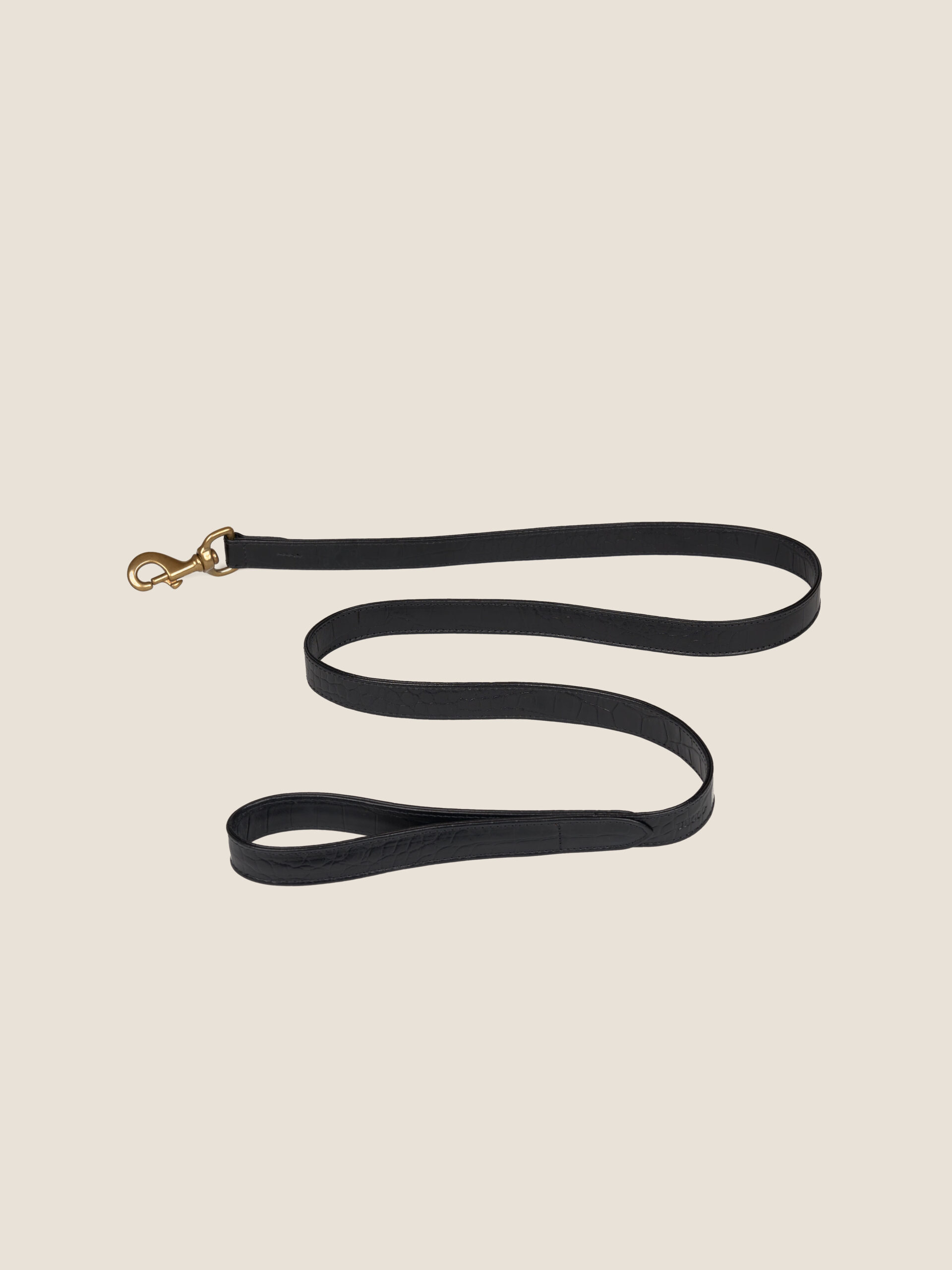 classic leash | black croc
