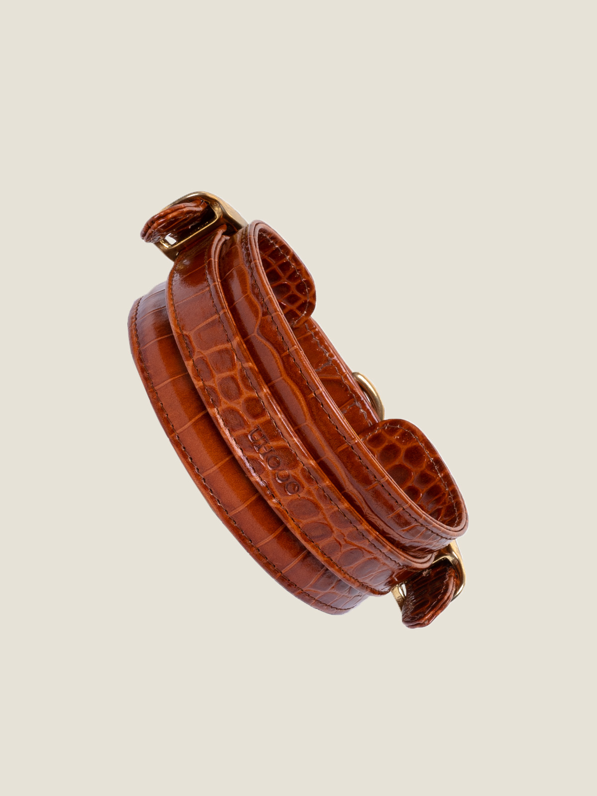 wide collar | caramel croc