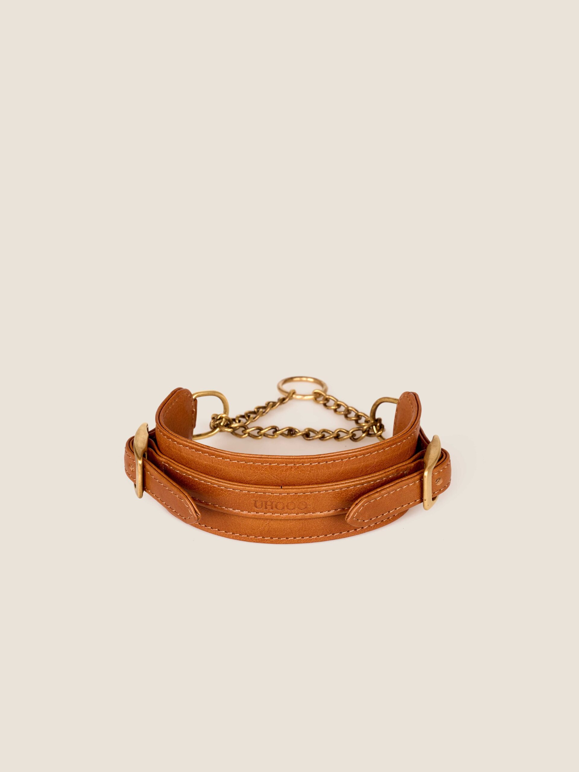 Semi slip wide collar | cognac