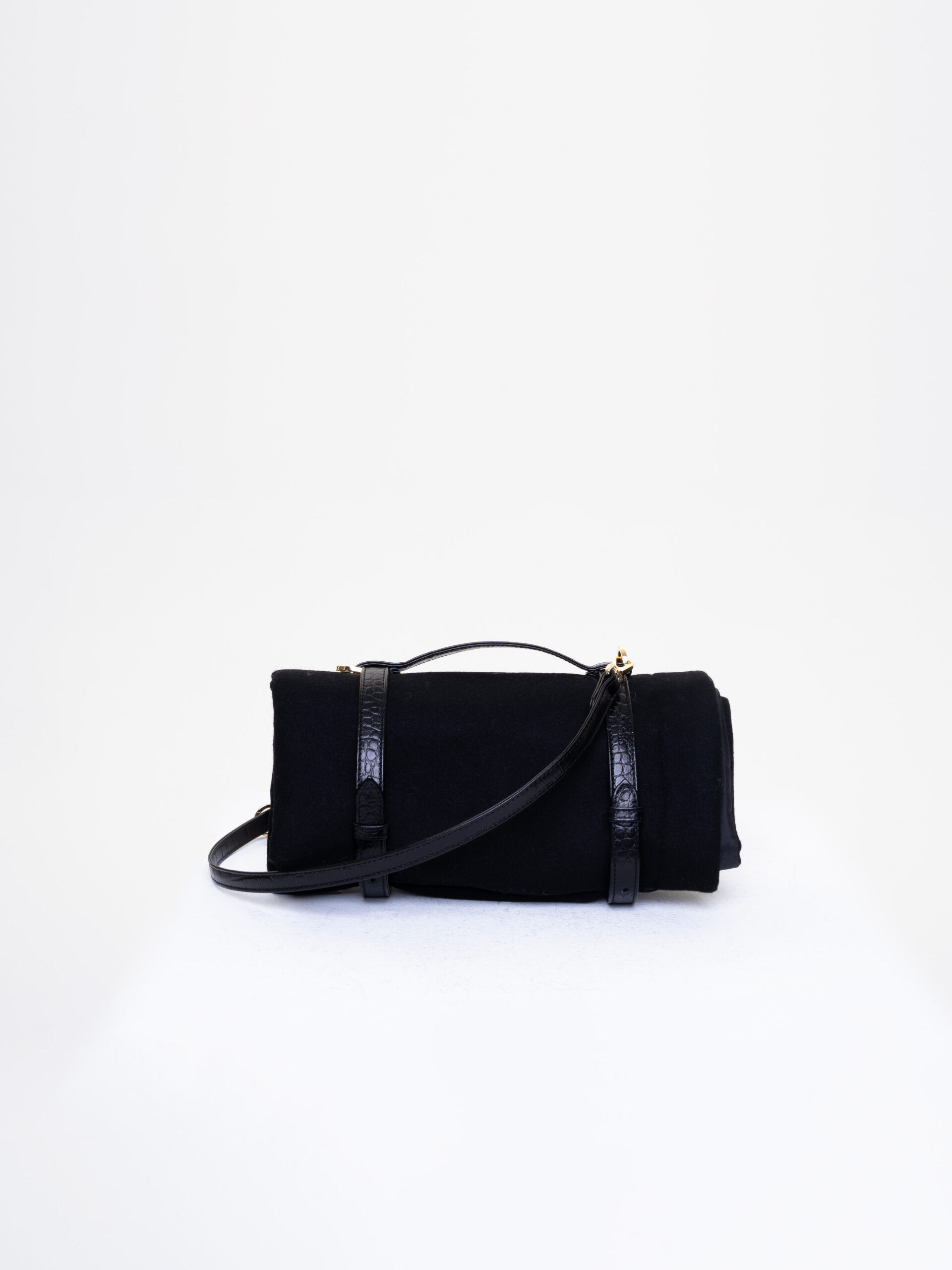 Blanket holder | black croc