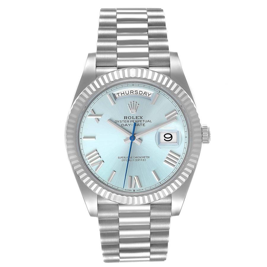 Rolex Day-Date 228236 Ice Blue Grooved Super Clone