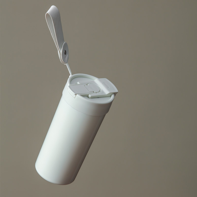 Minimalist White Portable Lanyard Cup