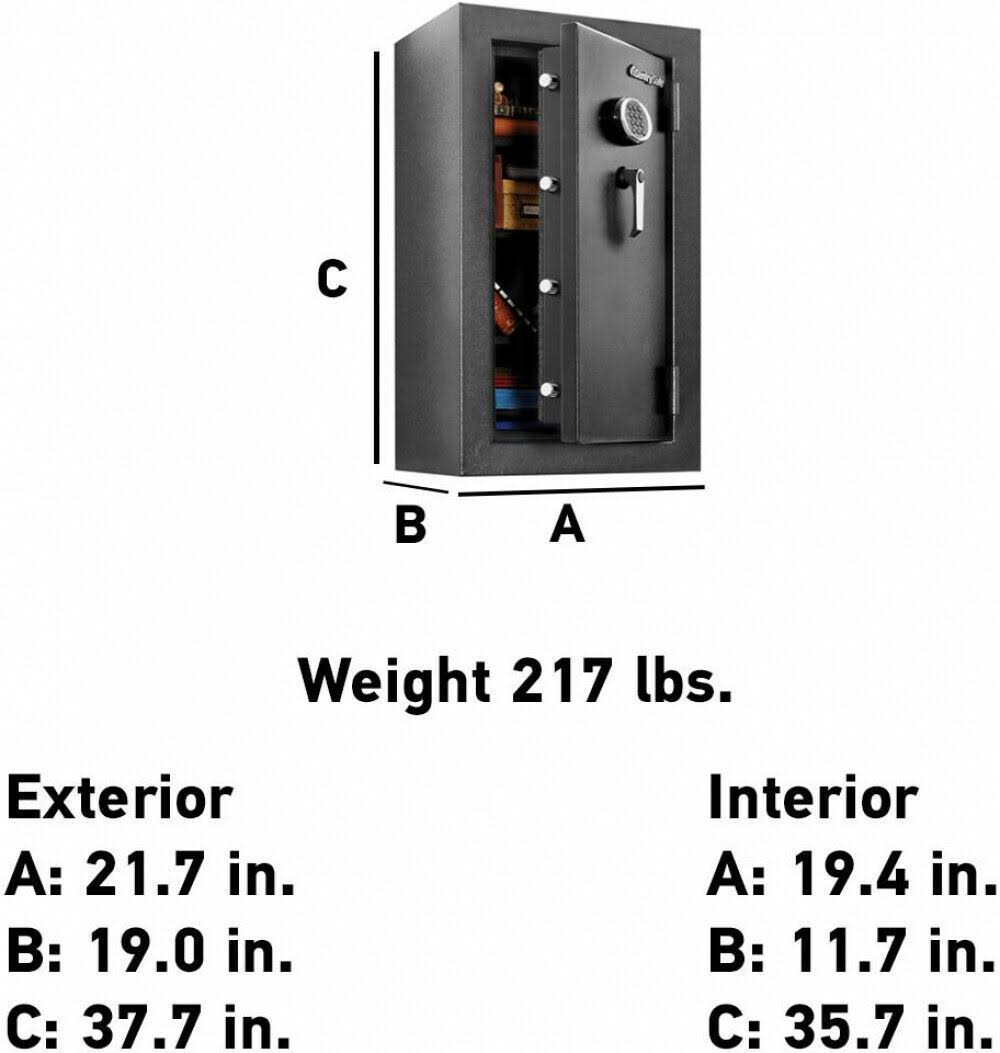Sentry Safe Executive Fire Safe, Black EF4738E