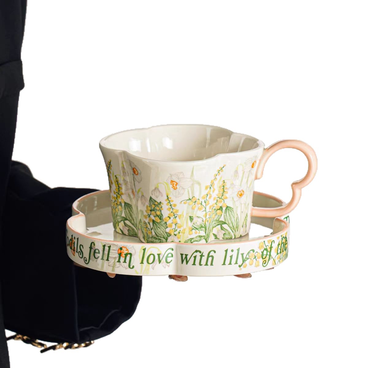 Lily of the Valley Ceramic Cup and Saucer Set