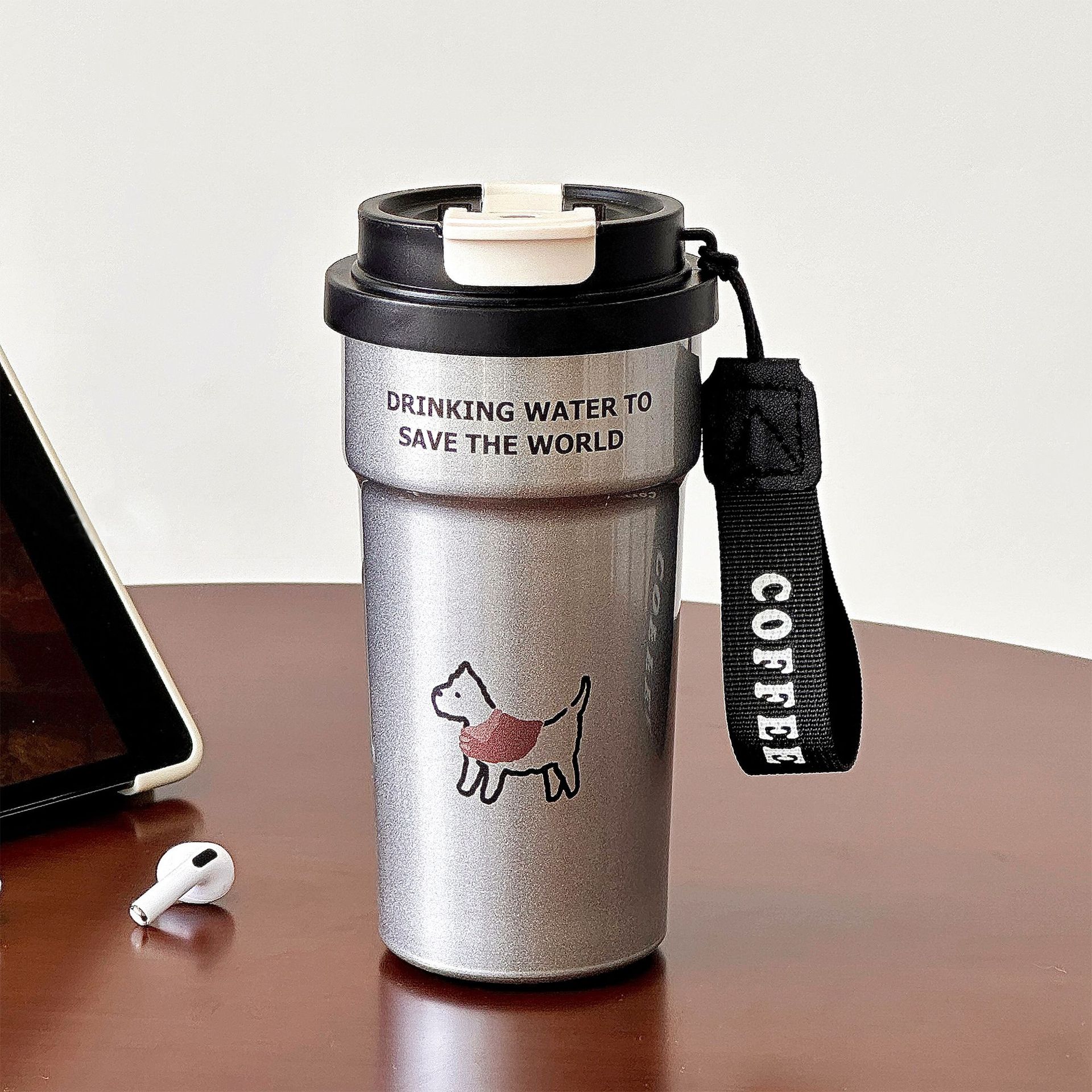 Cat Pattern Travel Mug