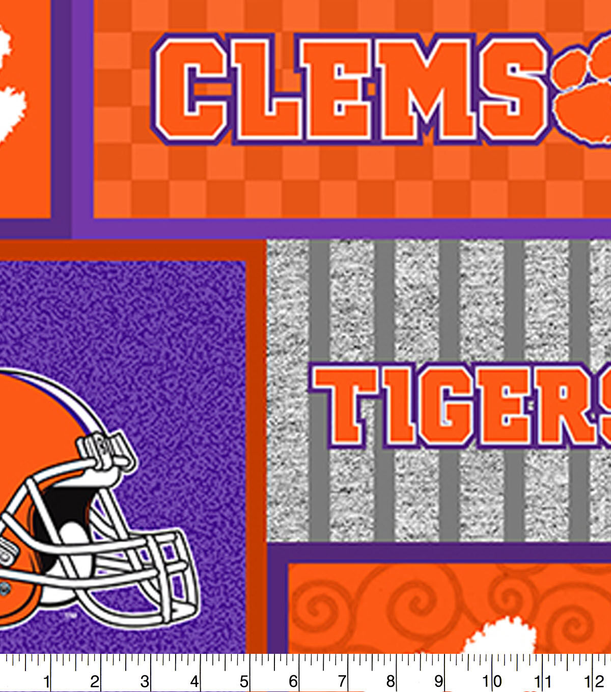 Clemson University Tigers Fleece Fabric College Patch