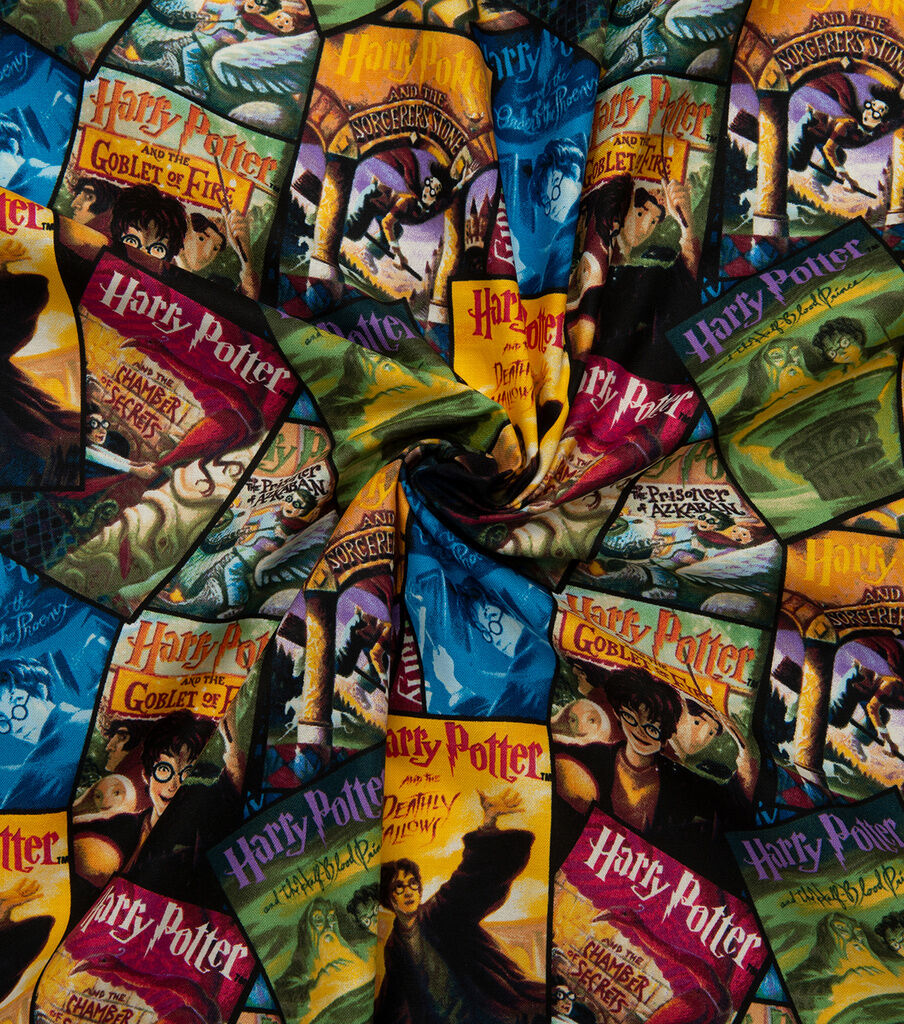 Harry Potter Book Cover Stack Cotton Fabric