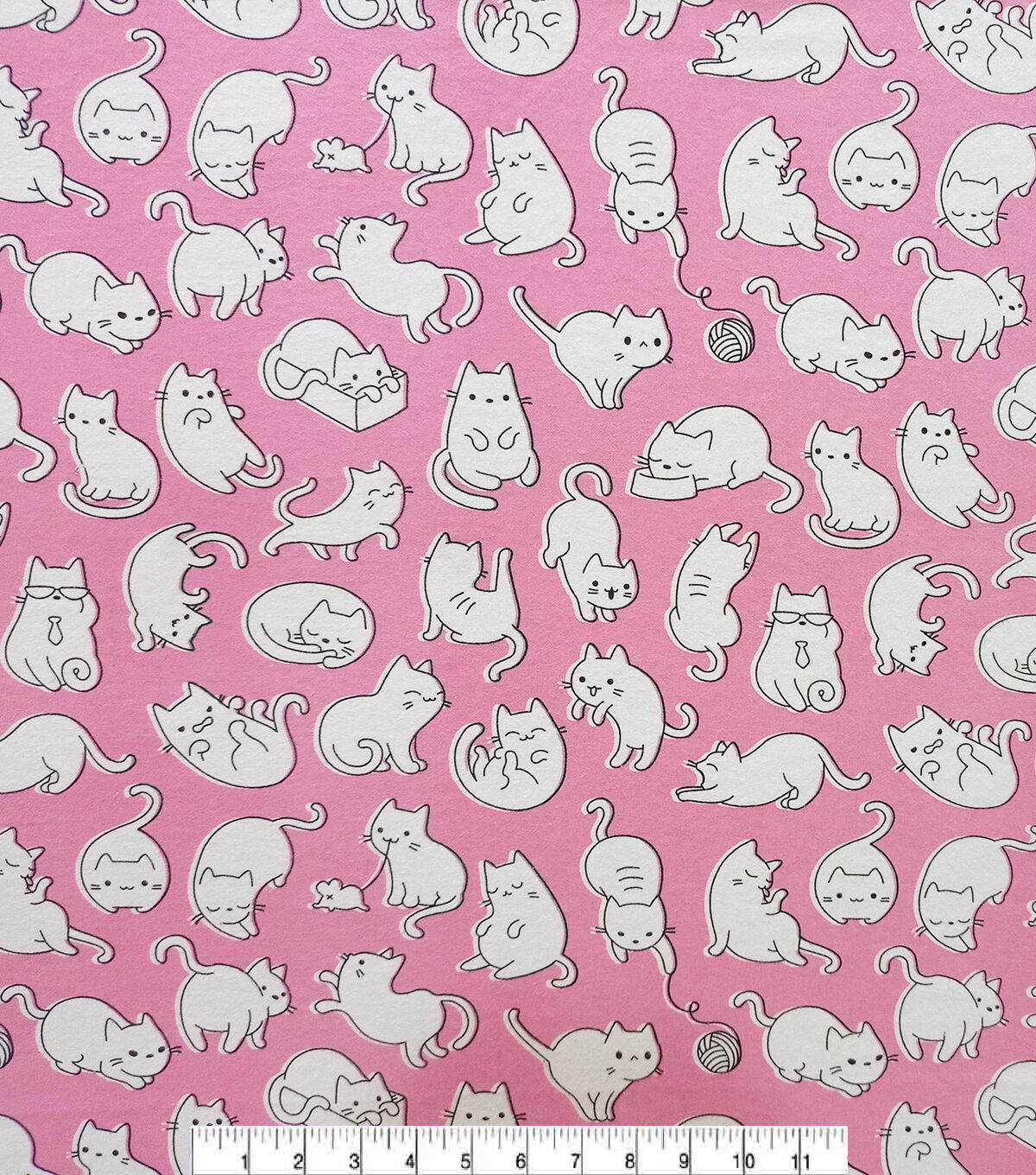 Playful Cats Super Snuggle Flannel Fabric