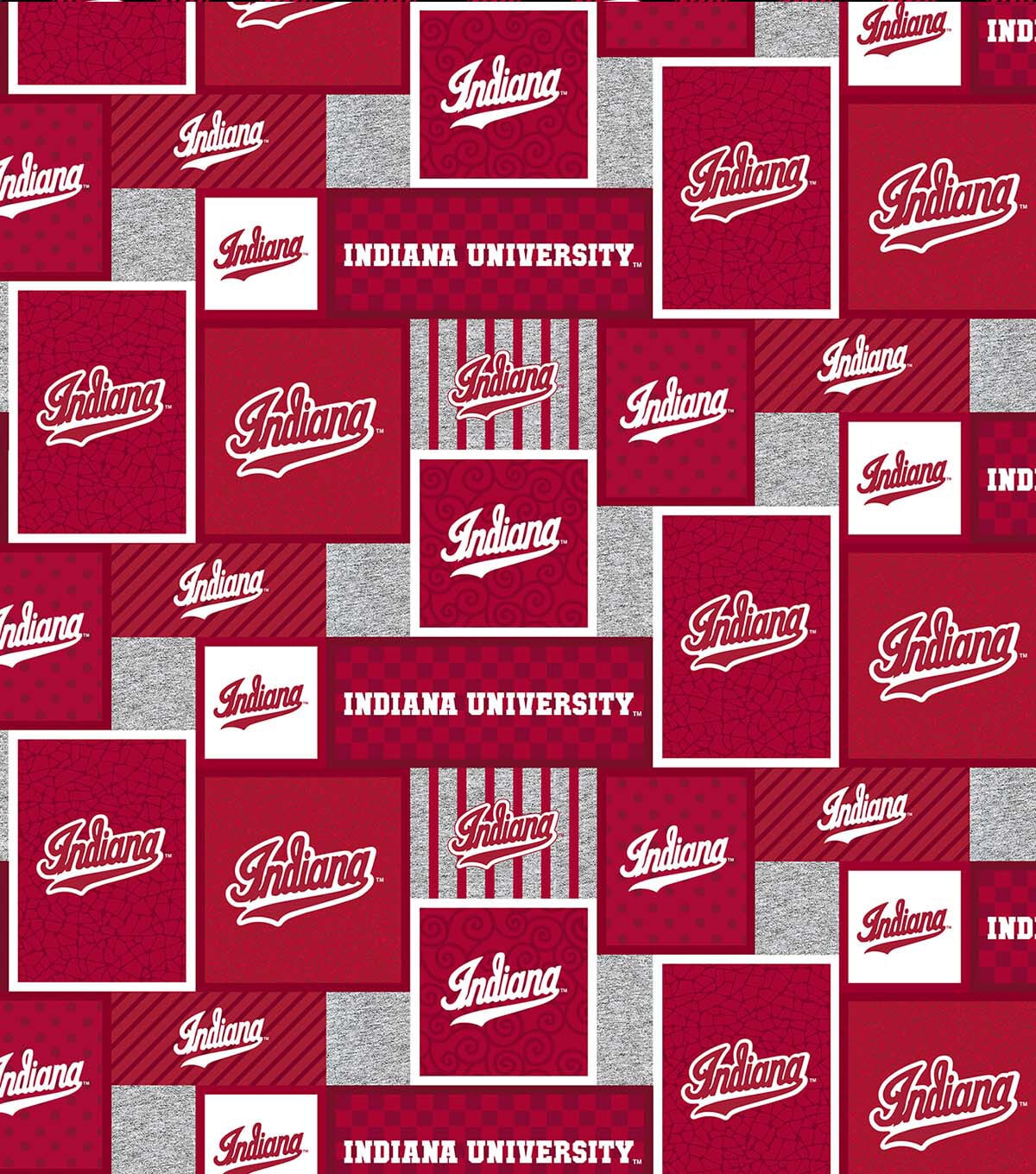 Indiana Hoosiers Fleece Fabric College Patch